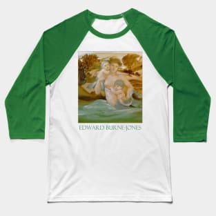 Mermaid with Her Offspring by Edward Burne-Jones Baseball T-Shirt